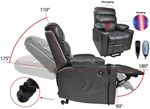Maxxprime Recliner Chair - details