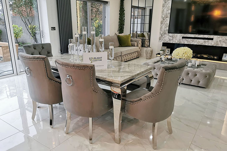 dining chairs in living room